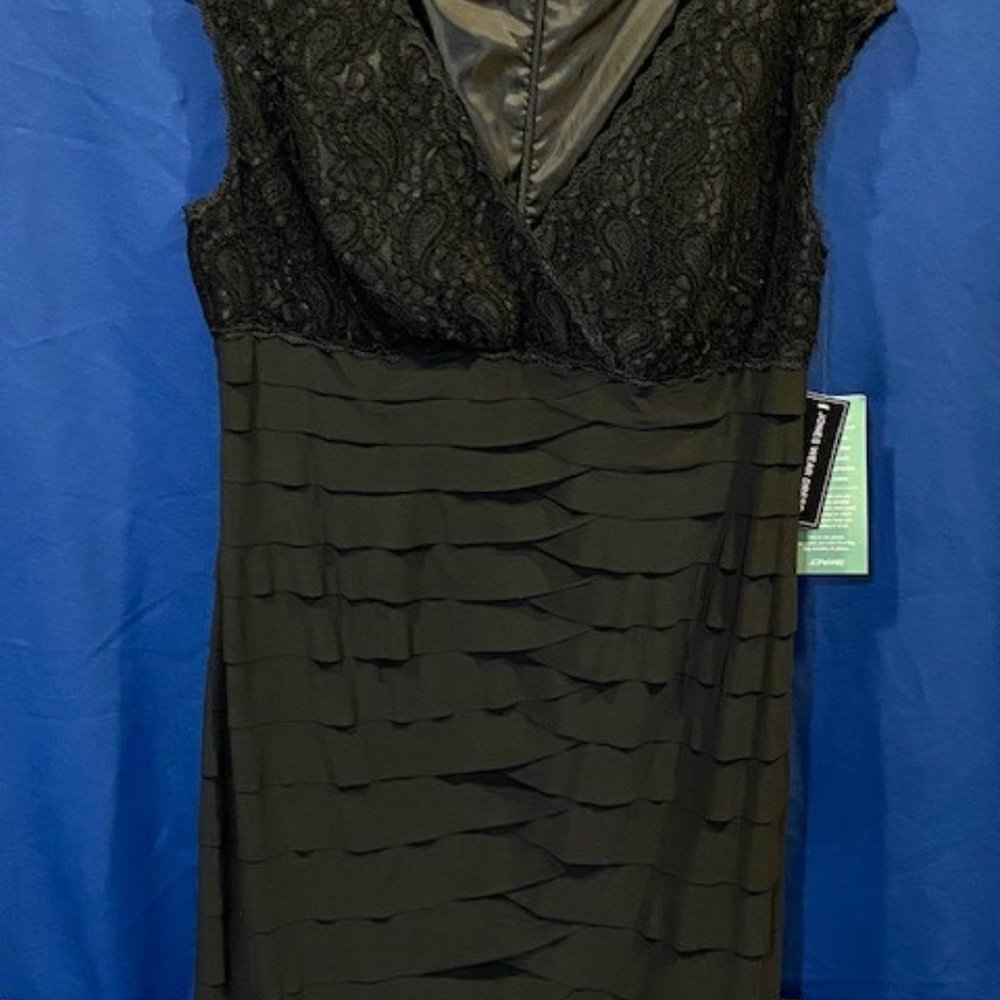 Womens Jones New York Black Cocktail Dress